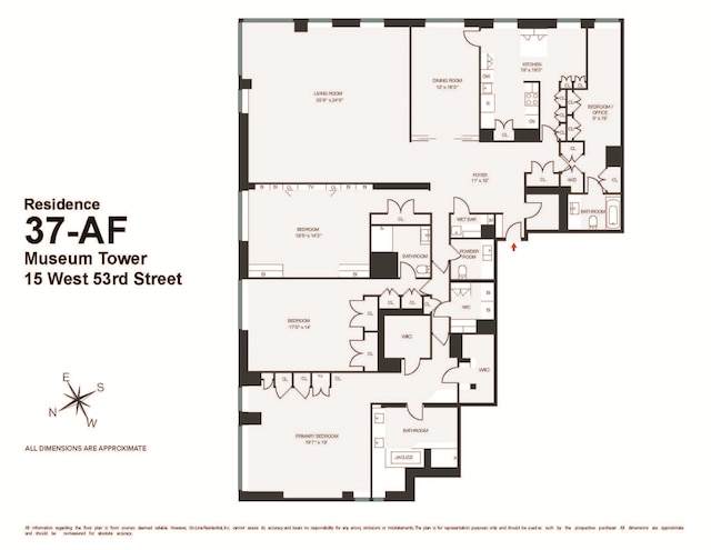 15 W 53rd St Unit 37Af, New York City, NY 10019 - floor plan / room layout