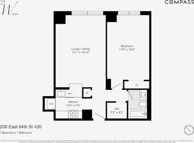 200 E 94th St Unit 420, New York City, NY 10128 - floor plan / room layout