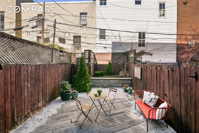 view of patio / terrace featuring a fenced backyard