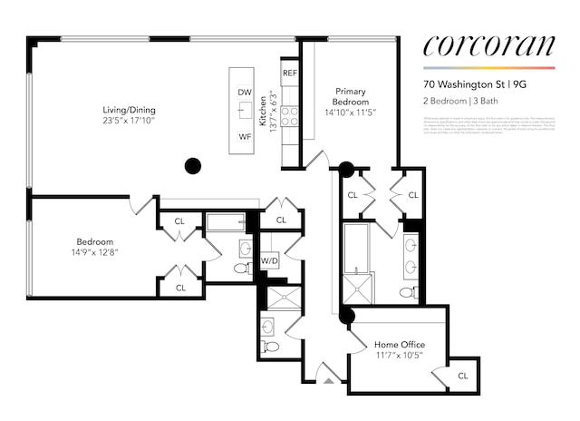 70 Washington St Unit 9G, New York City, NY 11201 - property floor plan