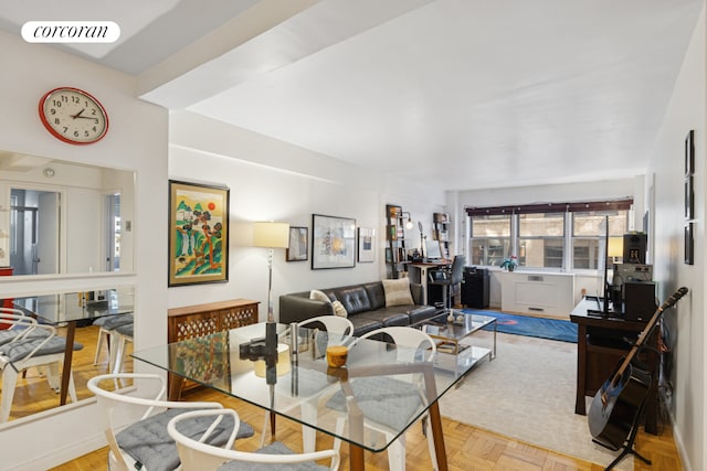 dining room with visible vents