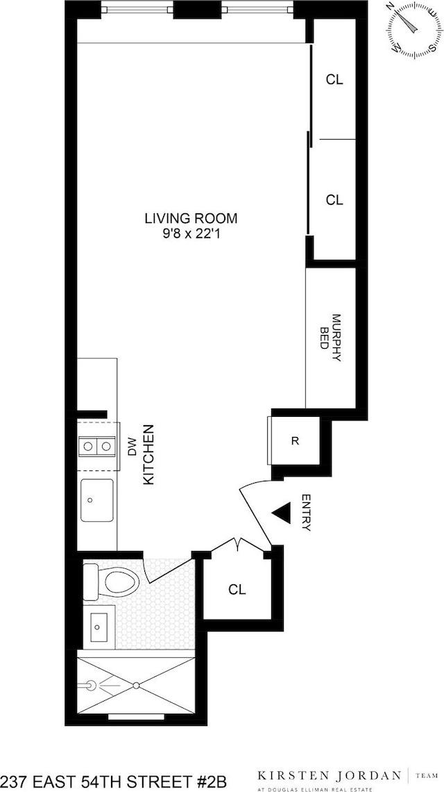 237 E 54th St Unit 2B, New York City, NY 10022 - view of property floor plan