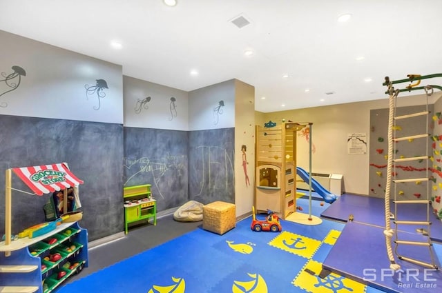 99 John St Unit 1012, New York City, NY 10038 - game room featuring recessed lighting and rubber floors