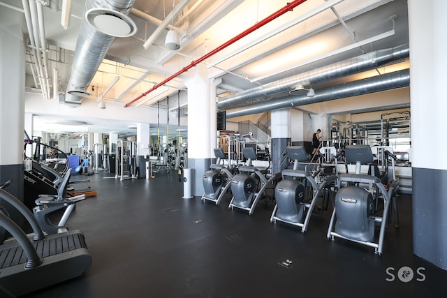 view of exercise room