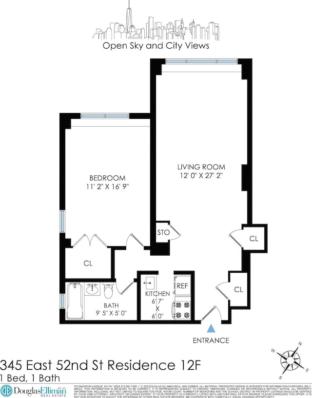 345 E 52nd St Unit 12F, New York City, NY 10022 - view of home floor plan