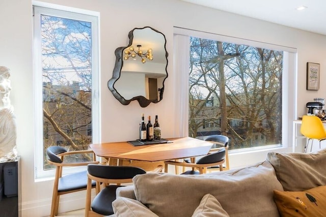 dining room featuring baseboards