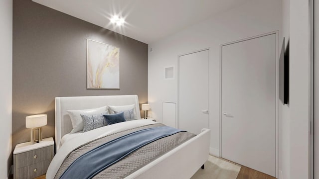 27-28 Thomson Ave Unit S415, New York City, NY 11101 - bedroom featuring light wood-style floors