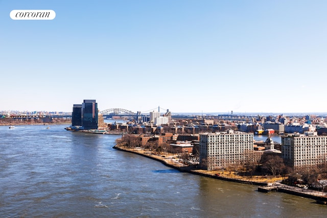 city view with a water view