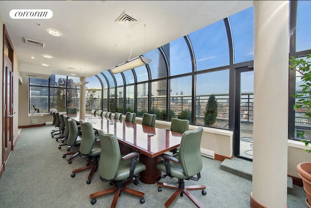 interior space featuring visible vents