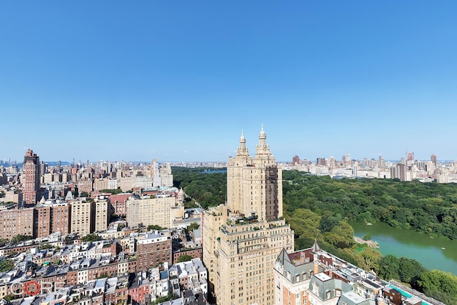 property's view of city with a water view