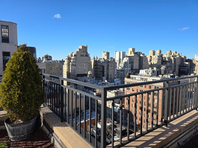 balcony with a view of city