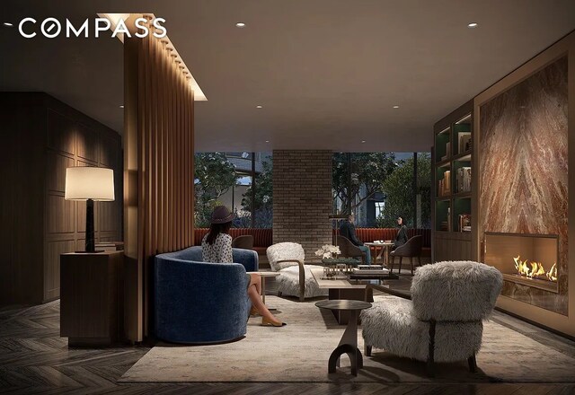 515 W 18th St Unit 403, New York City, NY 10011 - common area featuring floor to ceiling windows