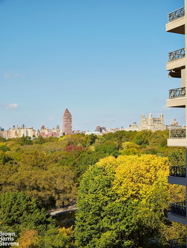 exterior space with a city view