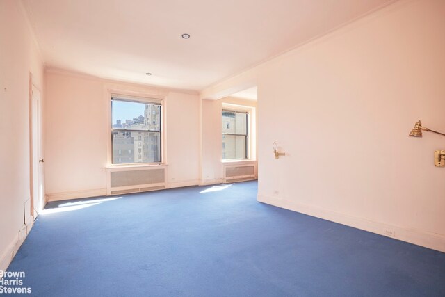 920 5th Ave Unit 10B, New York City, NY 10021 - spare room with carpet, baseboards, and ornamental molding
