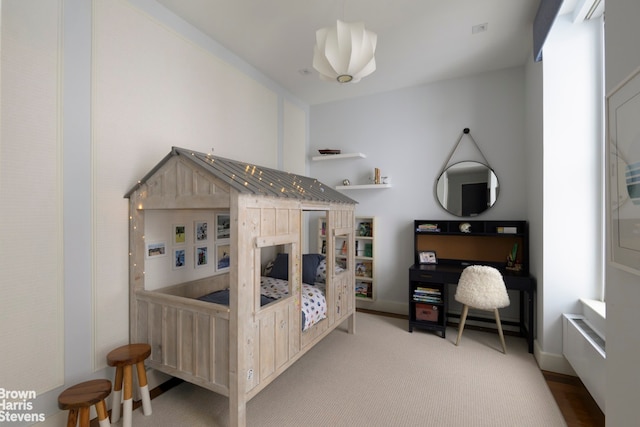 bedroom featuring carpet