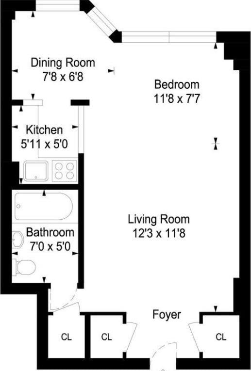 166 E 35th St Unit 7-F, New York City, NY 10016 - room layout
