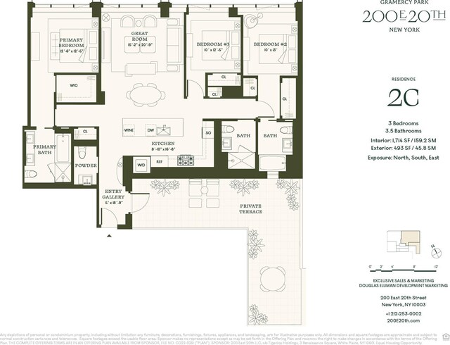 200 E 20th St Unit 2C, New York City, NY 10003 - plan
