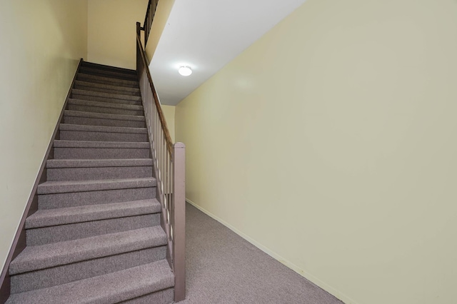9729 4th Ave Unit 3-C, New York City, NY 11209 - staircase featuring carpet flooring and baseboards