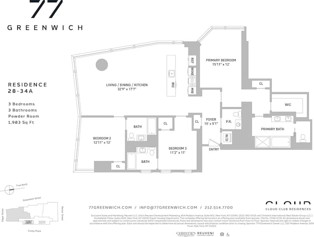 77 Greenwich St Unit 31-A, New York City, NY 10006 - home floor plan