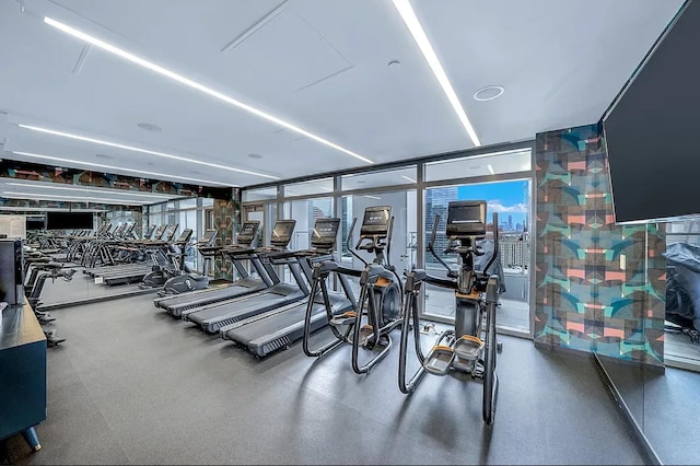 view of exercise room