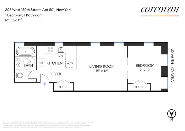 305 W 150th St Unit 501, New York City, NY 10039 - floor plan / room layout