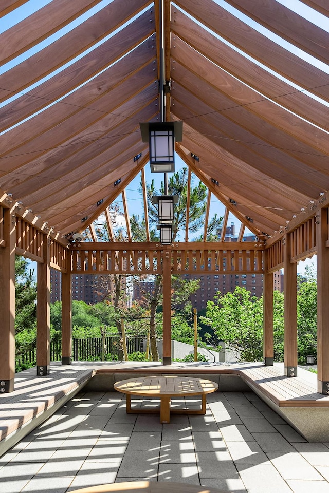 view of patio with fence