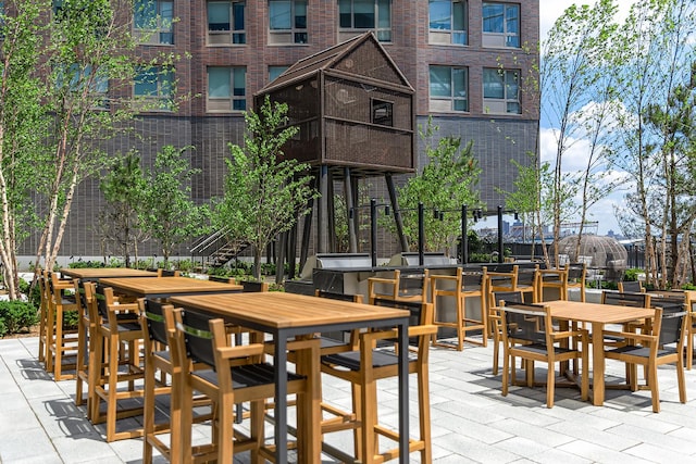 view of patio with outdoor dining space