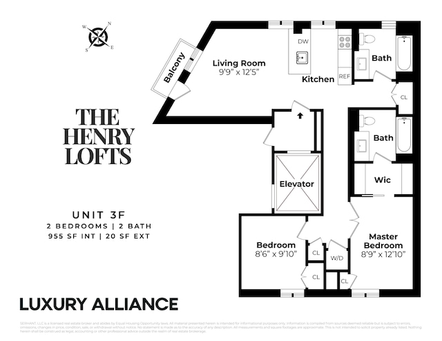 68 N Henry St Unit 3F, New York City, NY 11222 - view of floor plan / room layout