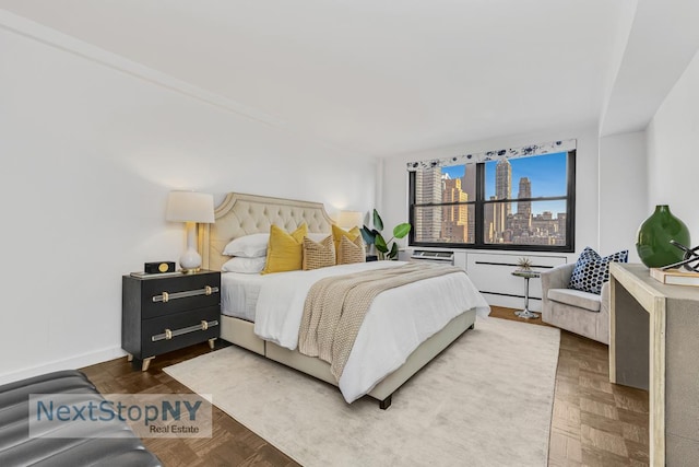 bedroom with baseboards
