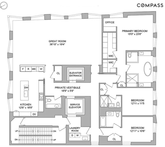 505 W 19th St Unit 7W, New York City, NY 10011 - view of layout