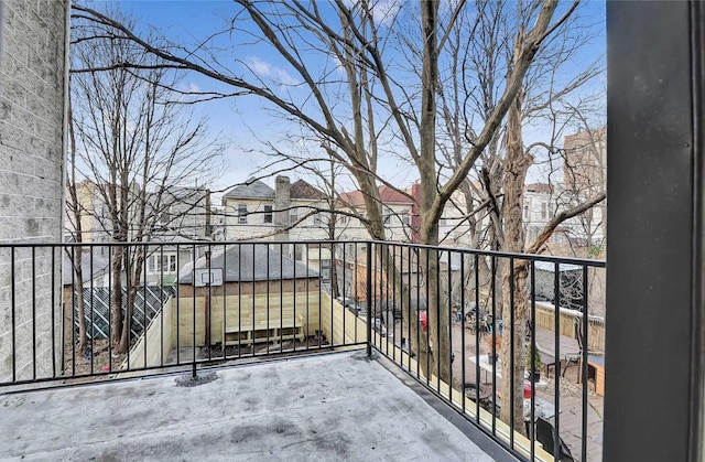 balcony with a residential view