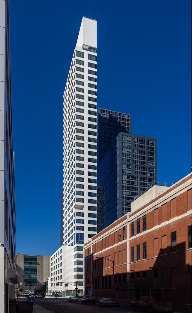 view of building exterior with a view of city