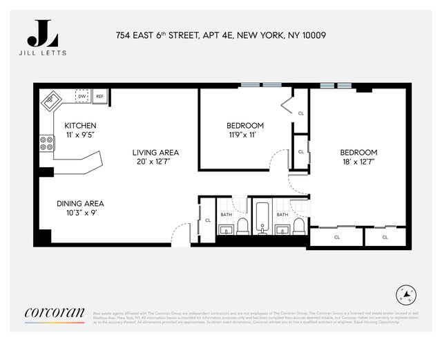 754 E 6th St Unit 4E, New York City, NY 10009 - home floor plan