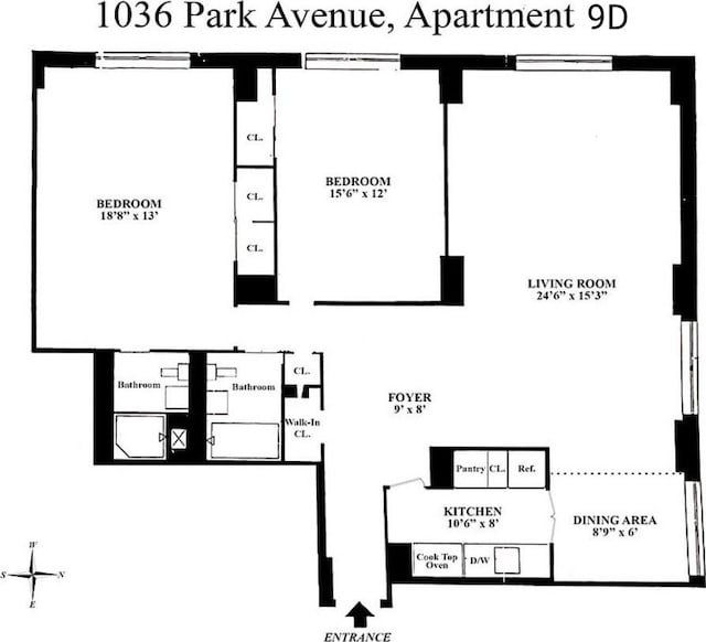 1036 Park Ave Unit 9D, New York City, NY 10028 - room layout