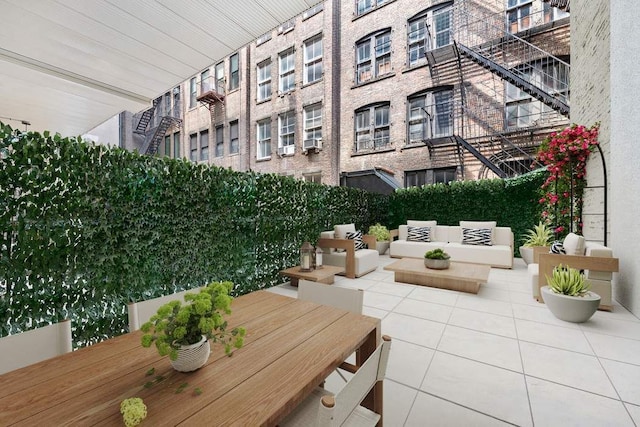 view of patio with an outdoor hangout area