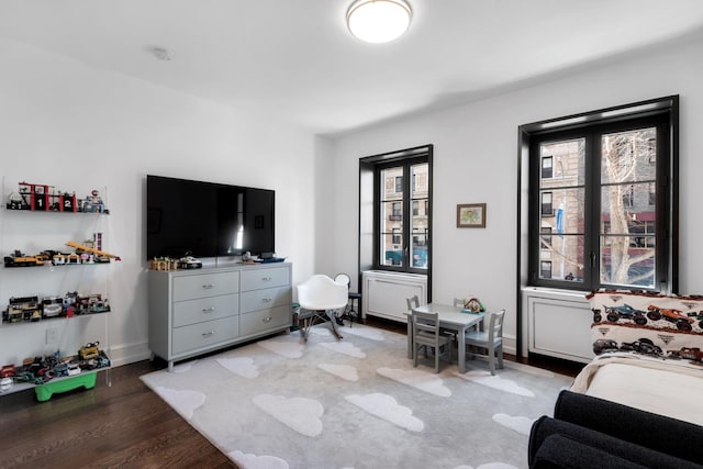 interior space with baseboards and light wood-style floors