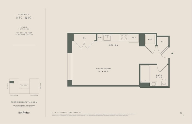 37-14 34th St Unit N-4C, New York City, NY 11101 - floor plan / room layout