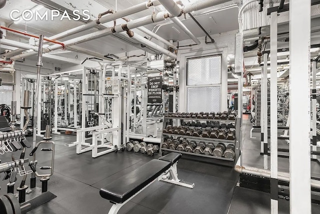 view of workout area