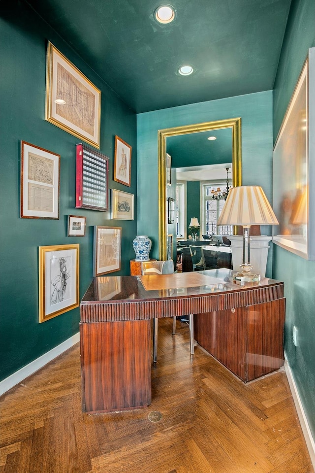 17 E 80th St Unit 6/3R, New York City, NY 10075 - home office featuring baseboards and recessed lighting