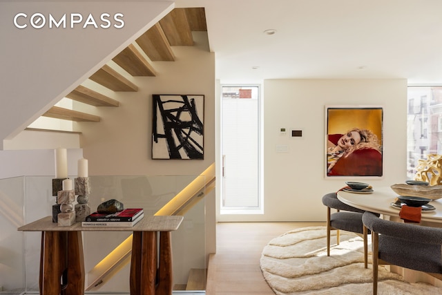 276 Berry St, New York City, NY 11249 - corridor with light wood-style flooring