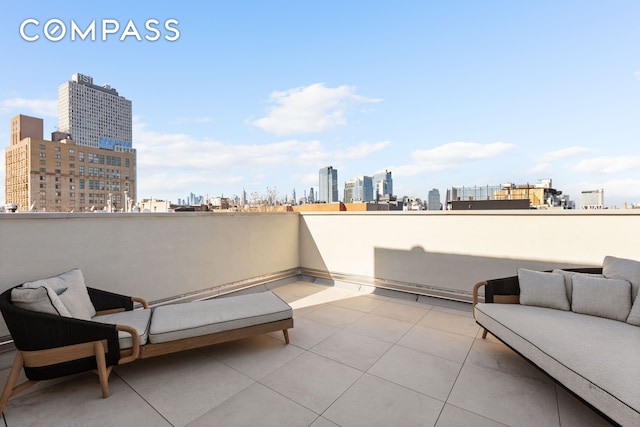 276 Berry St, New York City, NY 11249 - view of patio / terrace featuring a view of city and an outdoor living space