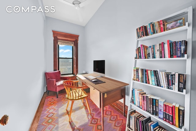 office featuring wood finished floors