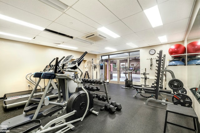 130 Bradhurst Ave Unit 213, New York City, NY 10039 - workout area featuring a drop ceiling