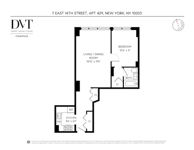 7 E 14th St Unit 429, New York City, NY 10003 - floor plan / room layout