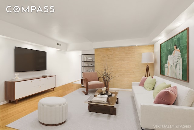 184 Clinton Ave Unit Garden1, New York City, NY 11205 - living room featuring wood finished floors