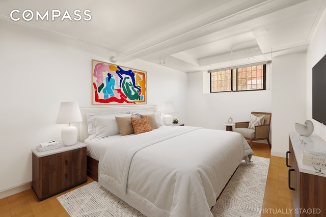 184 Clinton Ave Unit Garden1, New York City, NY 11205 - bedroom with a tray ceiling