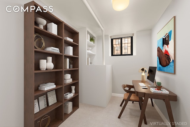 184 Clinton Ave Unit Garden1, New York City, NY 11205 - office featuring carpet and baseboards