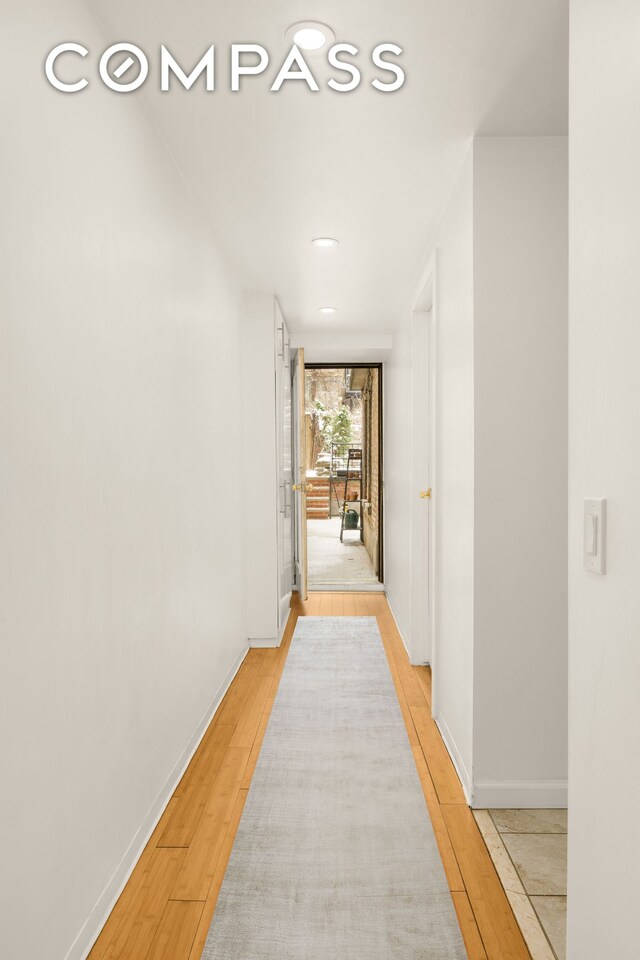 184 Clinton Ave Unit Garden1, New York City, NY 11205 - corridor with light wood finished floors and baseboards