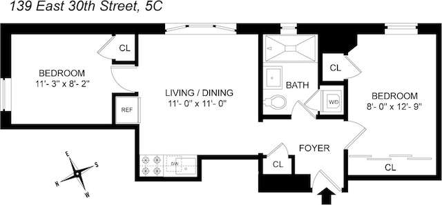 139 E 30th St Unit 5C, New York City, NY 10016 - room layout