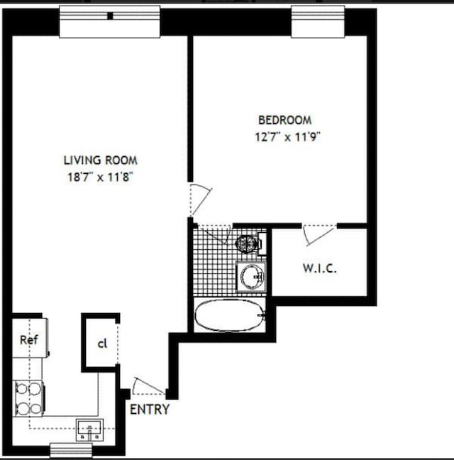 14 Prince St Unit 2-F, New York City, NY 10012 - view of room layout